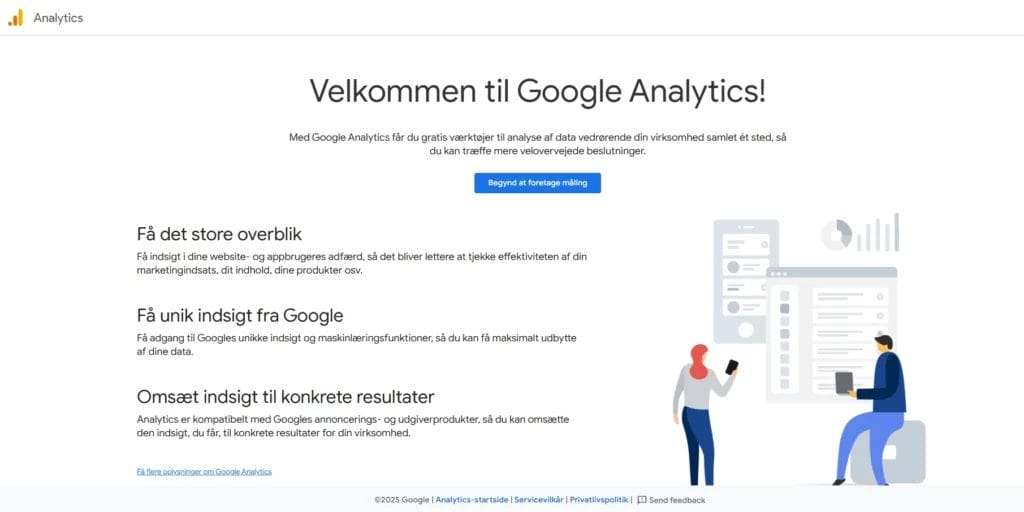 Opret Google Analytics-konto